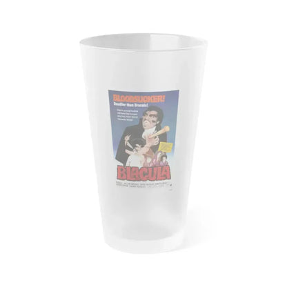BLACULA 1972 Movie Poster - Frosted Pint Glass 16oz 16oz Frosted - Go Mug Yourself