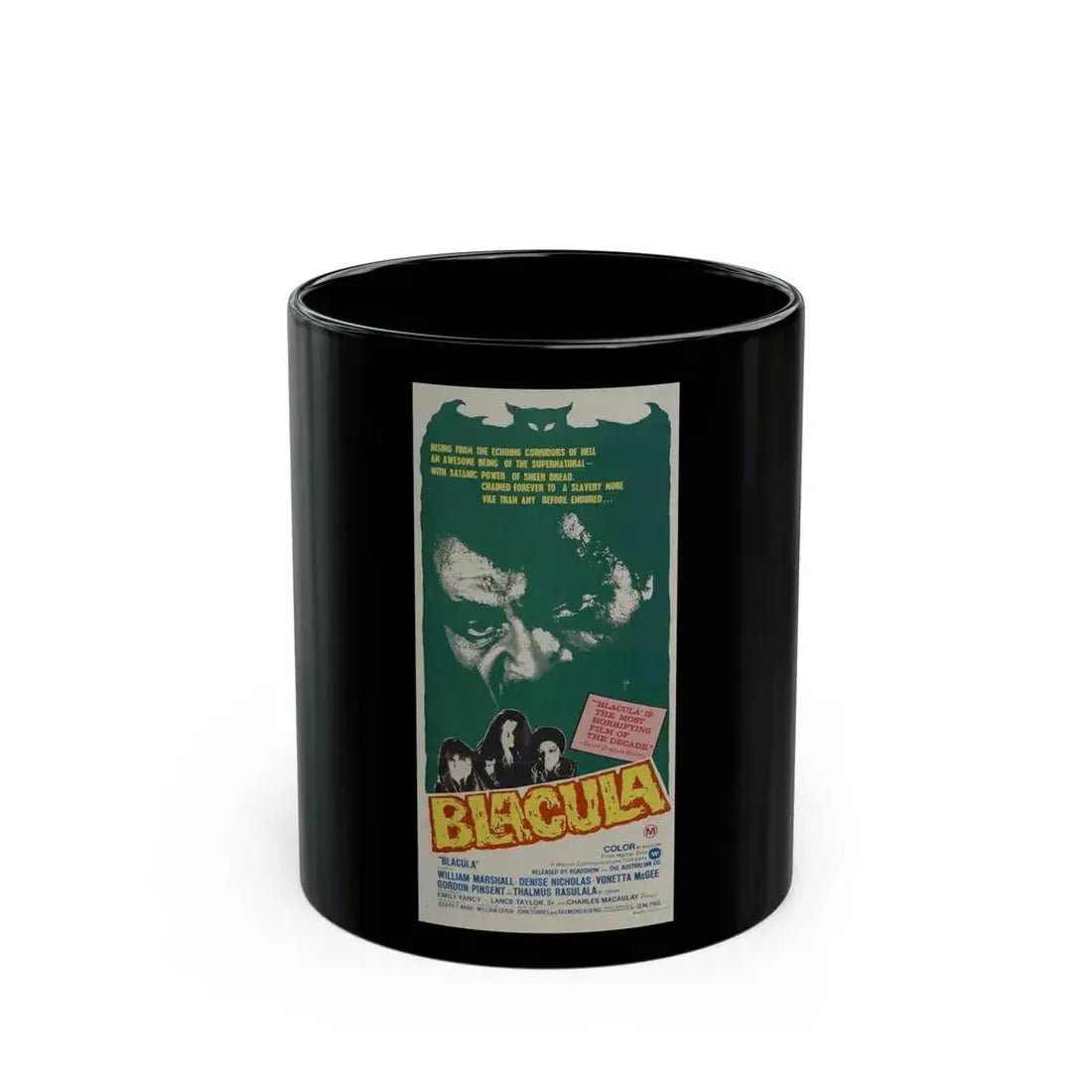 BLACULA (2) 1972 Movie Poster - Black Coffee Mug 11oz - Go Mug Yourself