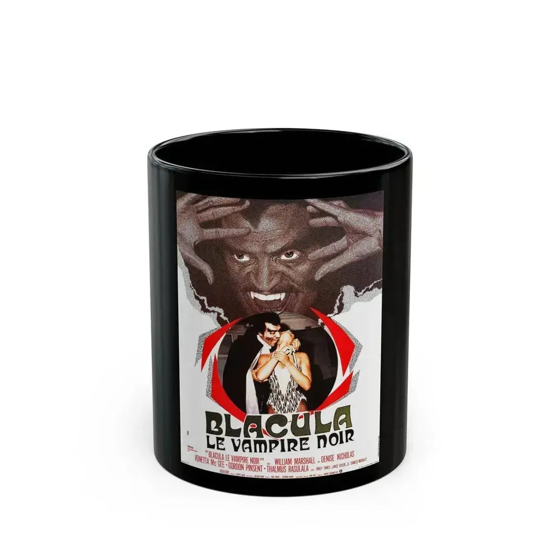 BLACULA (FRENCH) 1972 Movie Poster - Black Coffee Mug 11oz - Go Mug Yourself