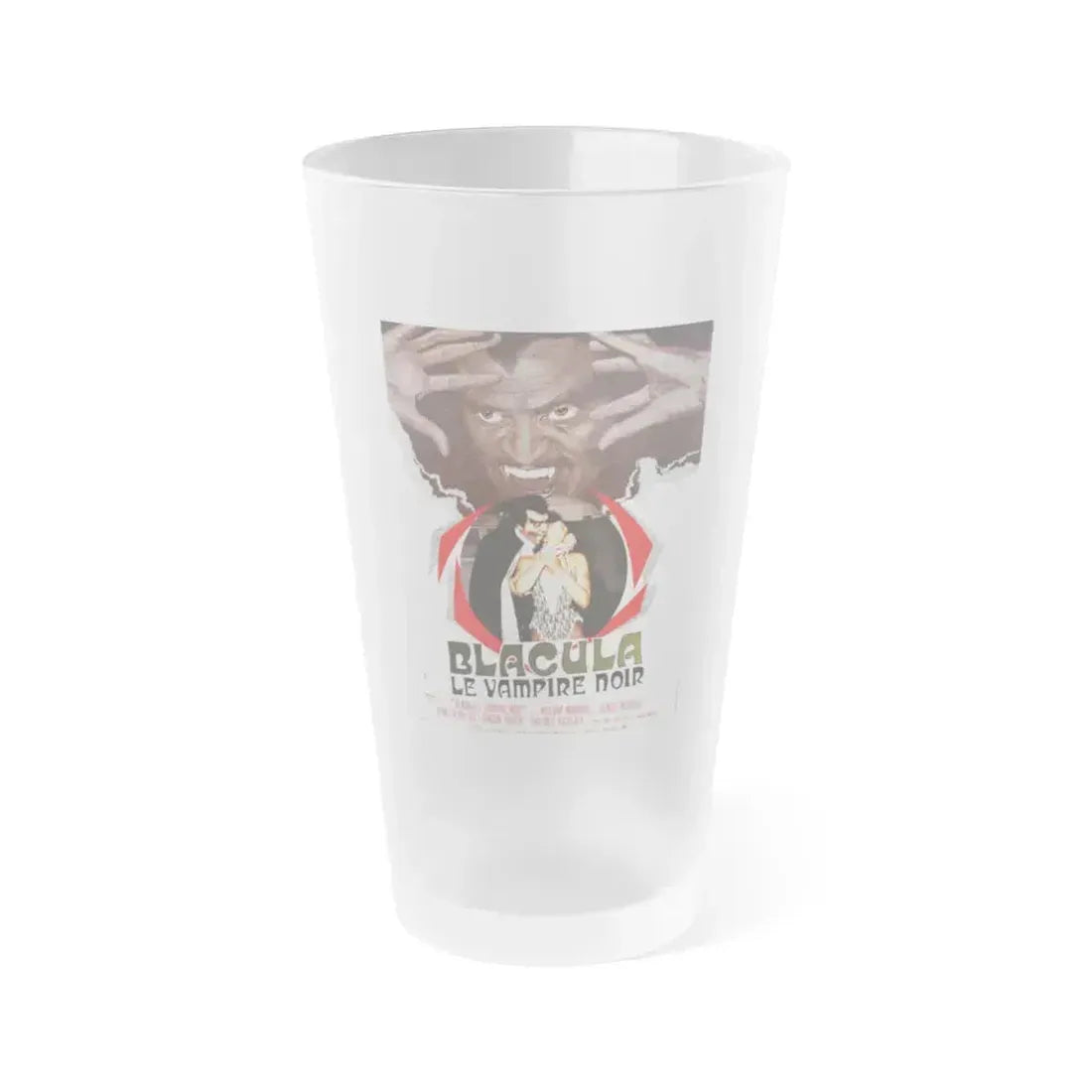 BLACULA (FRENCH) 1972 Movie Poster - Frosted Pint Glass 16oz 16oz Frosted - Go Mug Yourself
