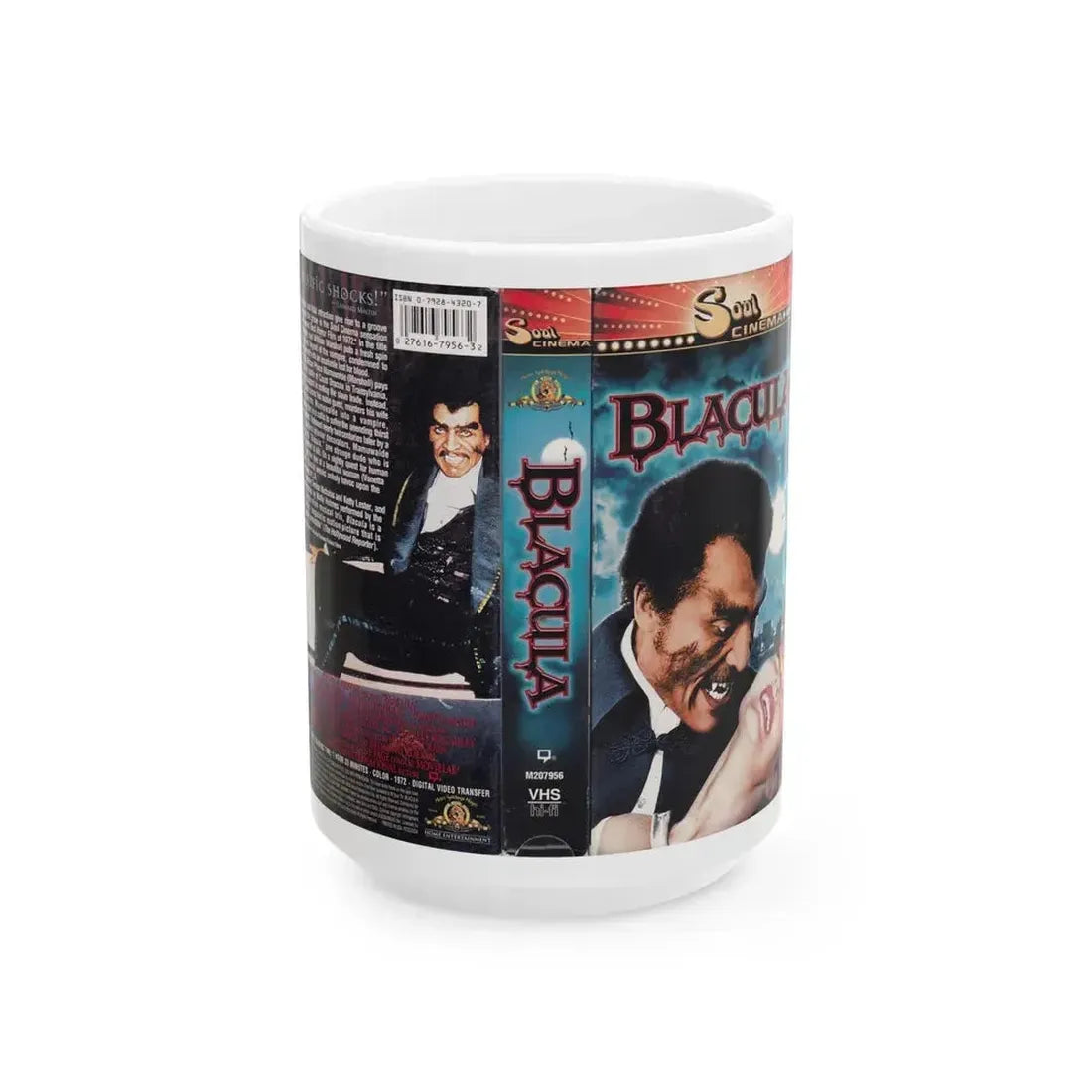 BLACULA (VHS COVER) - White Coffee Mug 15oz - Go Mug Yourself