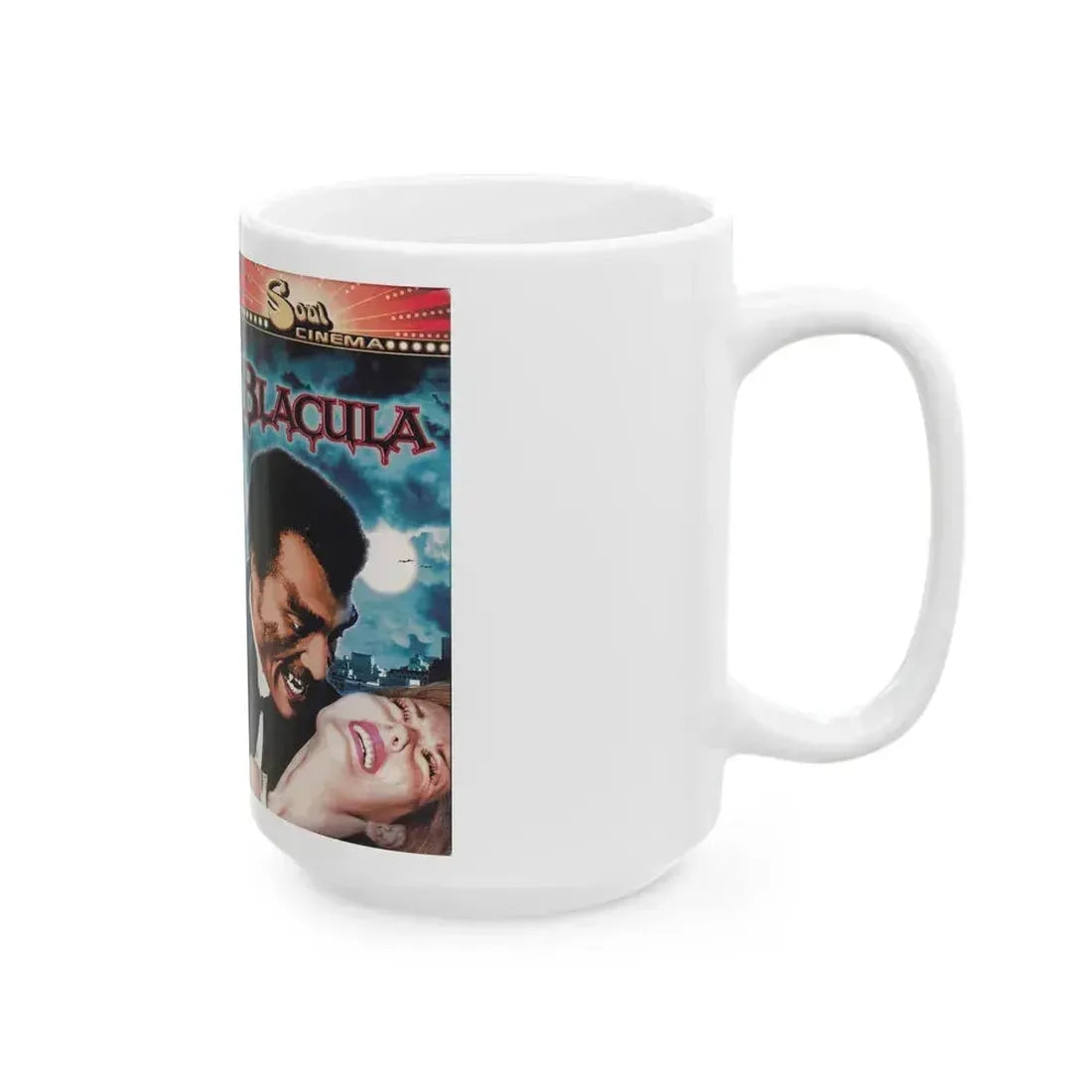 BLACULA (VHS COVER) - White Coffee Mug - Go Mug Yourself