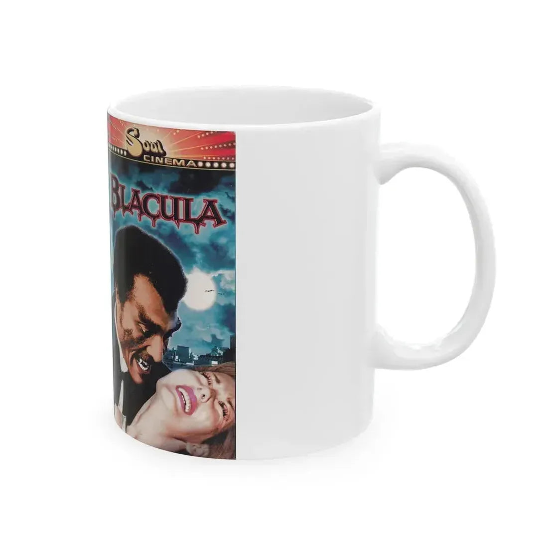 BLACULA (VHS COVER) - White Coffee Mug - Go Mug Yourself