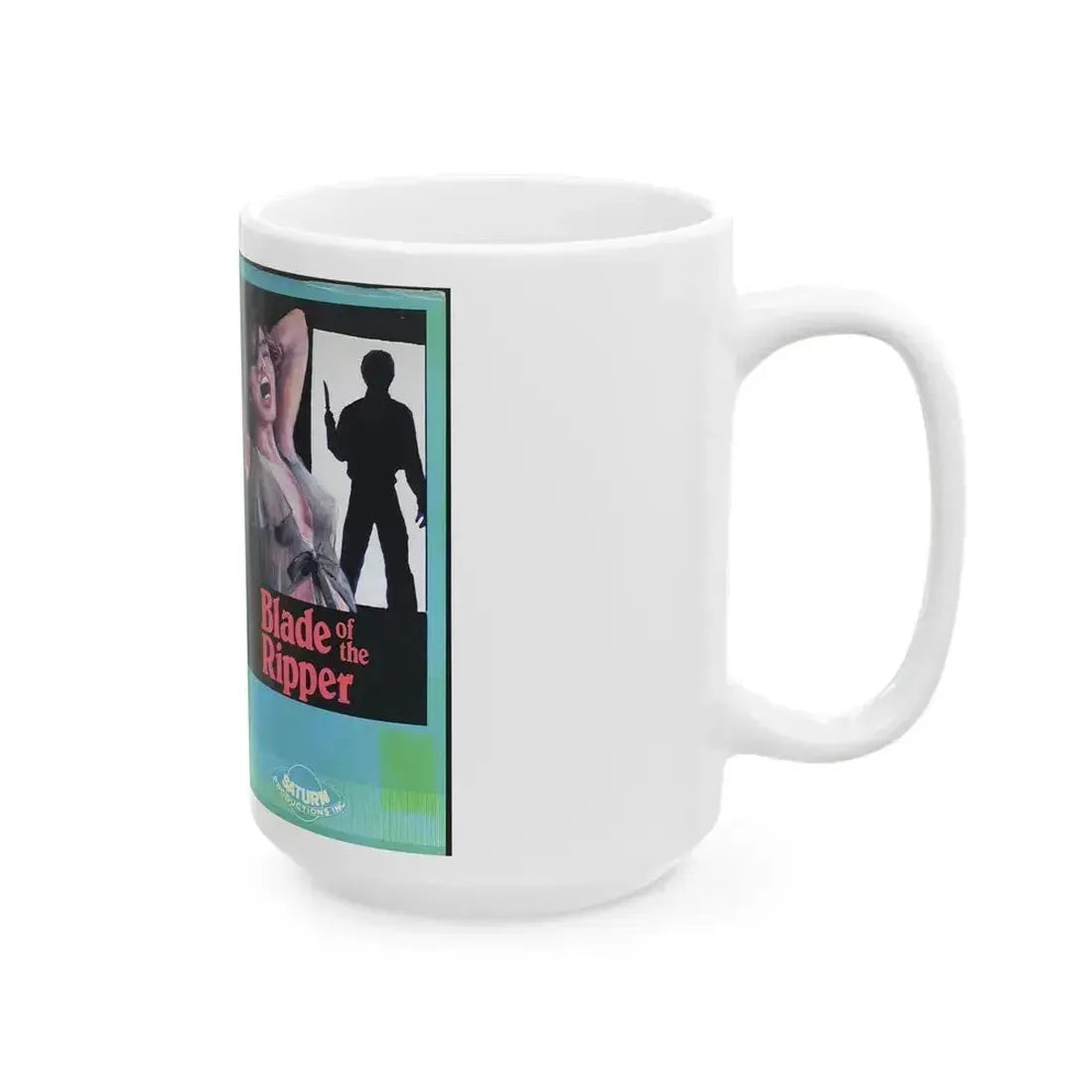 BLADE OF THE RIPPER (VHS COVER) - White Coffee Mug - Go Mug Yourself