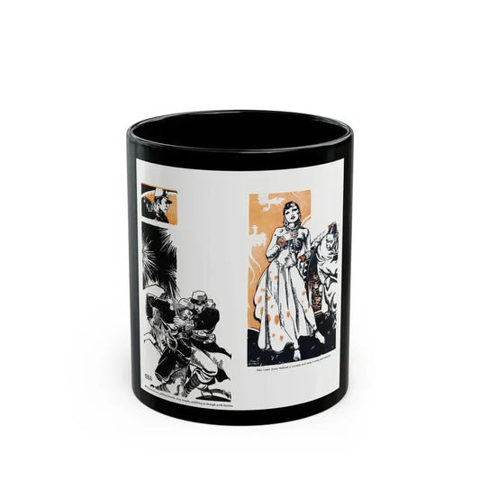Blades of the Legion (1-2), Blue Book Magazine, February 1946 - Black Coffee Mug 11oz - Go Mug Yourself