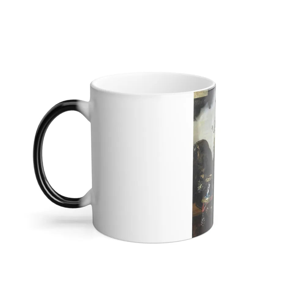 Blaise Alexandre Desgoffe (1830-1901) Still Life with a Bronze Statue - 1869 - Color Changing Mug 11oz-Go Mug Yourself