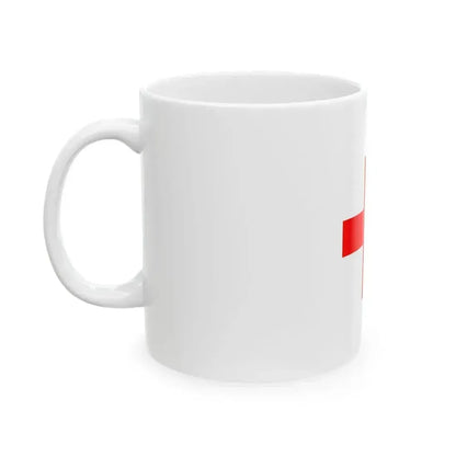 Blanc croix rouge (Belgium) White Coffee Mug - Go Mug Yourself