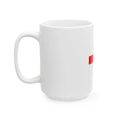 Blanc croix rouge (Belgium) White Coffee Mug - Go Mug Yourself