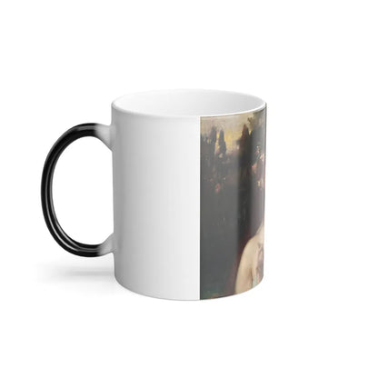 Blanche Paymal-Amouroux (19th Century) A nymph - Oil on Canvas - Color Changing Mug 11oz-Go Mug Yourself