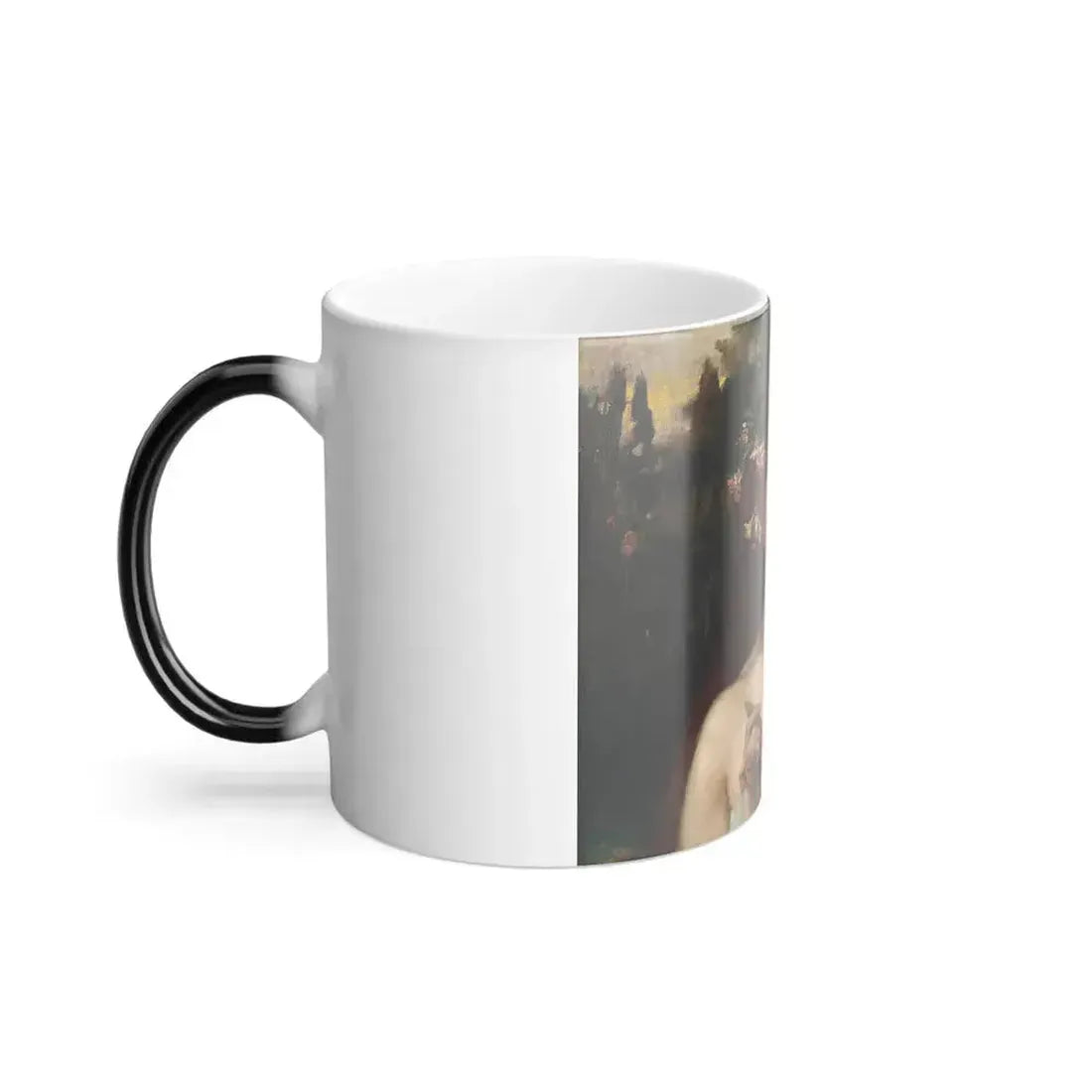 Blanche Paymal-Amouroux (19th Century) A nymph - Oil on Canvas - Color Changing Mug 11oz - Go Mug Yourself
