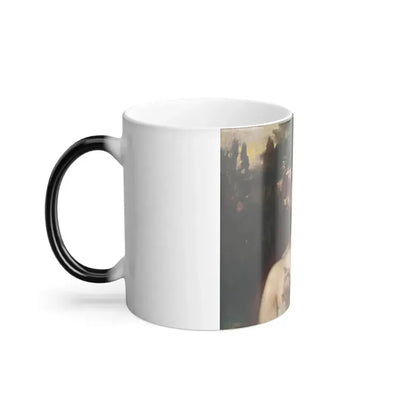 Blanche Paymal-Amouroux (19th Century) A nymph - Oil on Canvas - Color Changing Mug 11oz - Go Mug Yourself