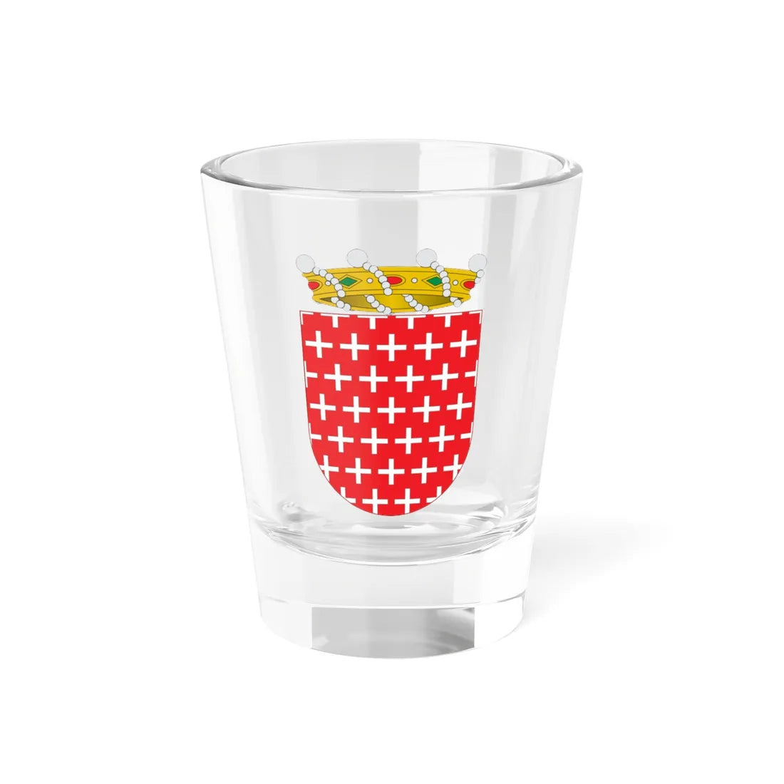Blasón de la Baronía de Cruïlles (Spain) (Coat of Arms) Shot Glass 1.5oz 1.5oz - Go Mug Yourself