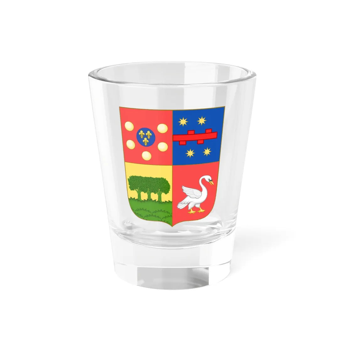 Blasón de la familia Gentili (Argentina) (Coat of Arms) Shot Glass 1.5oz 1.5oz - Go Mug Yourself