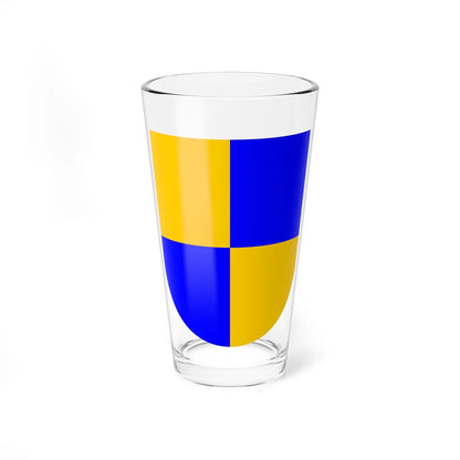 Blasón de la familia Manfredi (Spain) (Coat of Arms) Pint Glass 16oz - Go Mug Yourself