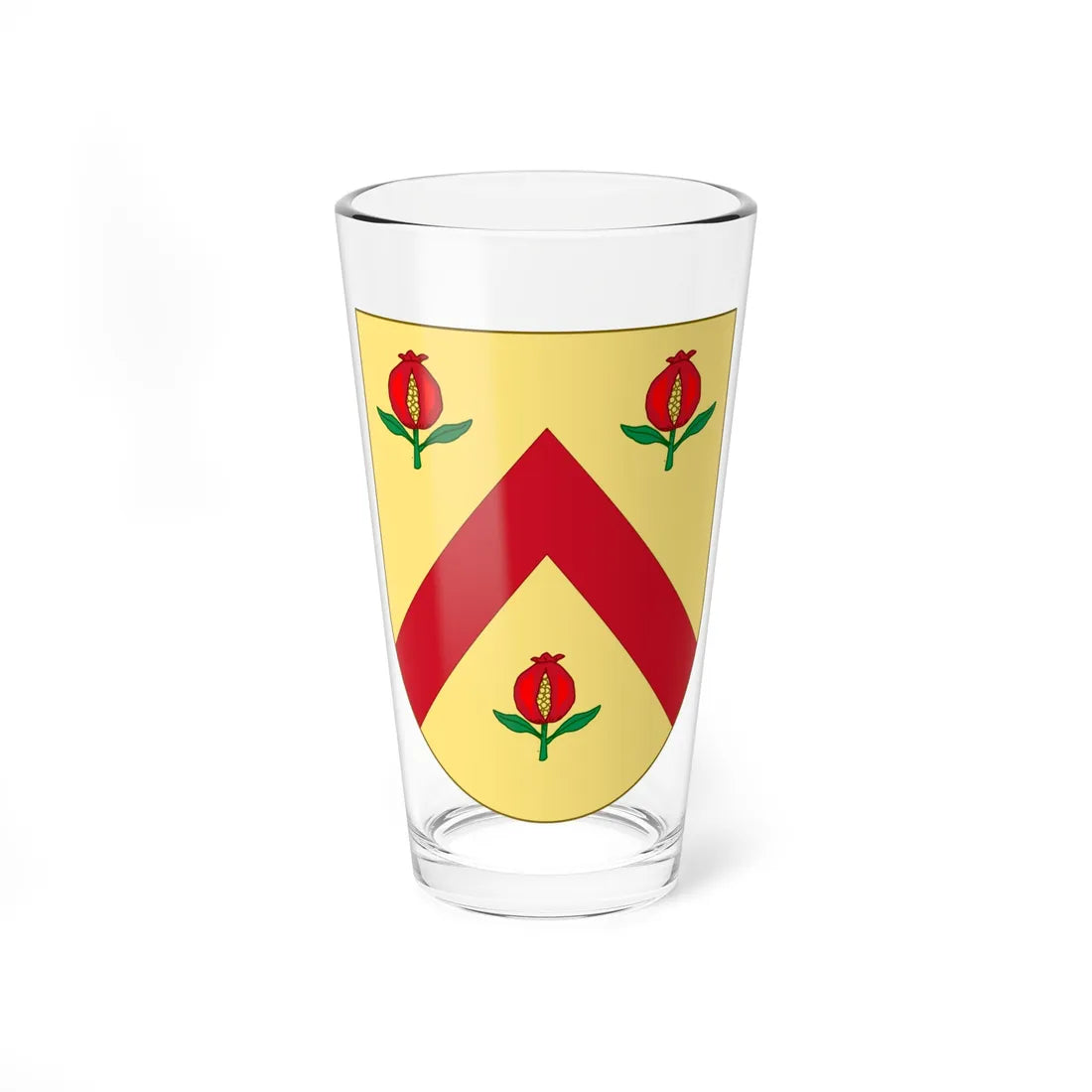 Blasón de la familia Potau (Spain) (Coat of Arms) Pint Glass 16oz - Go Mug Yourself