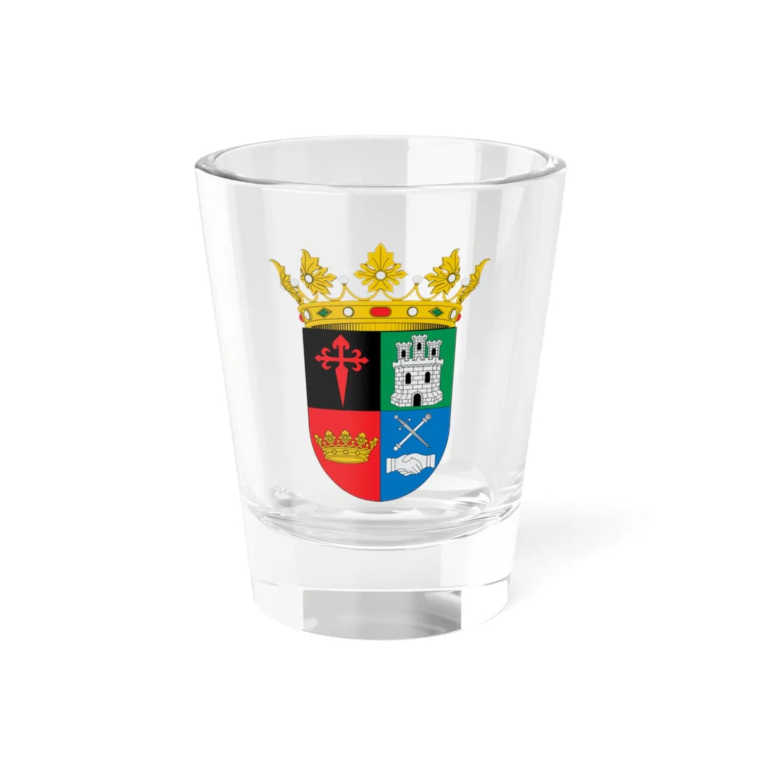 Blasón de Pedro Muñoz (Spain) (Coat of Arms) Shot Glass 1.5oz 1.5oz - Go Mug Yourself