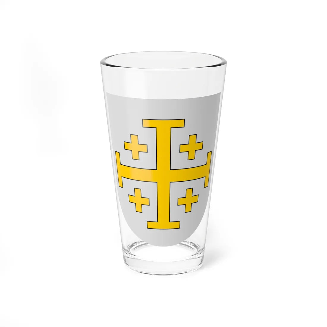 Blasón del Reino Latino de Jerusalén (Spain) (Coat of Arms) Pint Glass 16oz 16oz - Go Mug Yourself