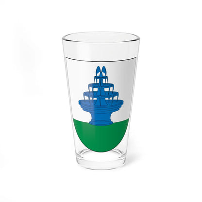Blasón familia Ýñigo con fuente (Spain) (Coat of Arms) Pint Glass 16oz 16oz - Go Mug Yourself