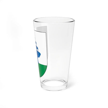 Blasón familia Ýñigo con fuente (Spain) (Coat of Arms) Pint Glass 16oz - Go Mug Yourself