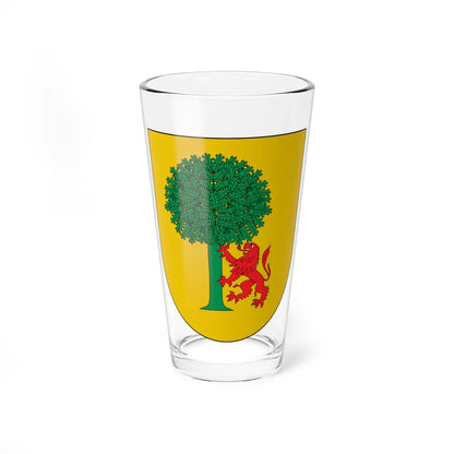 Blasón familia Ýñigo con árbol y león (Spain) (Coat of Arms) Pint Glass 16oz 16oz - Go Mug Yourself