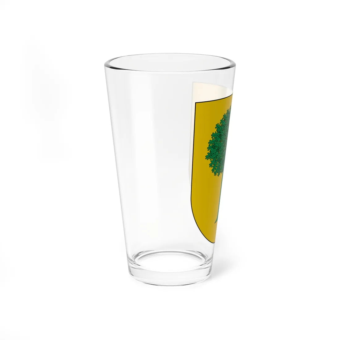Blasón familia Ýñigo con árbol y león (Spain) (Coat of Arms) Pint Glass 16oz - Go Mug Yourself