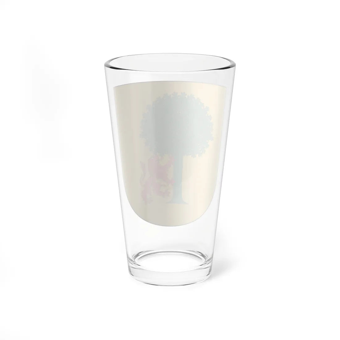 Blasón familia Ýñigo con árbol y león (Spain) (Coat of Arms) Pint Glass 16oz - Go Mug Yourself