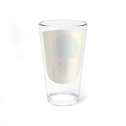Blasón familia Ýñigo con árbol y león (Spain) (Coat of Arms) Pint Glass 16oz - Go Mug Yourself
