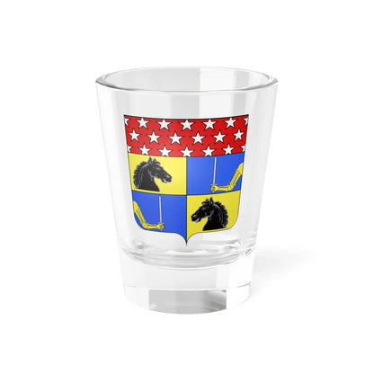 Blason Adolphe Édouard Casimir Joseph Mortier 1768-1835 duc de Trevise (France) (Coat of Arms) Shot Glass 1.5oz 1.5oz - Go Mug Yourself