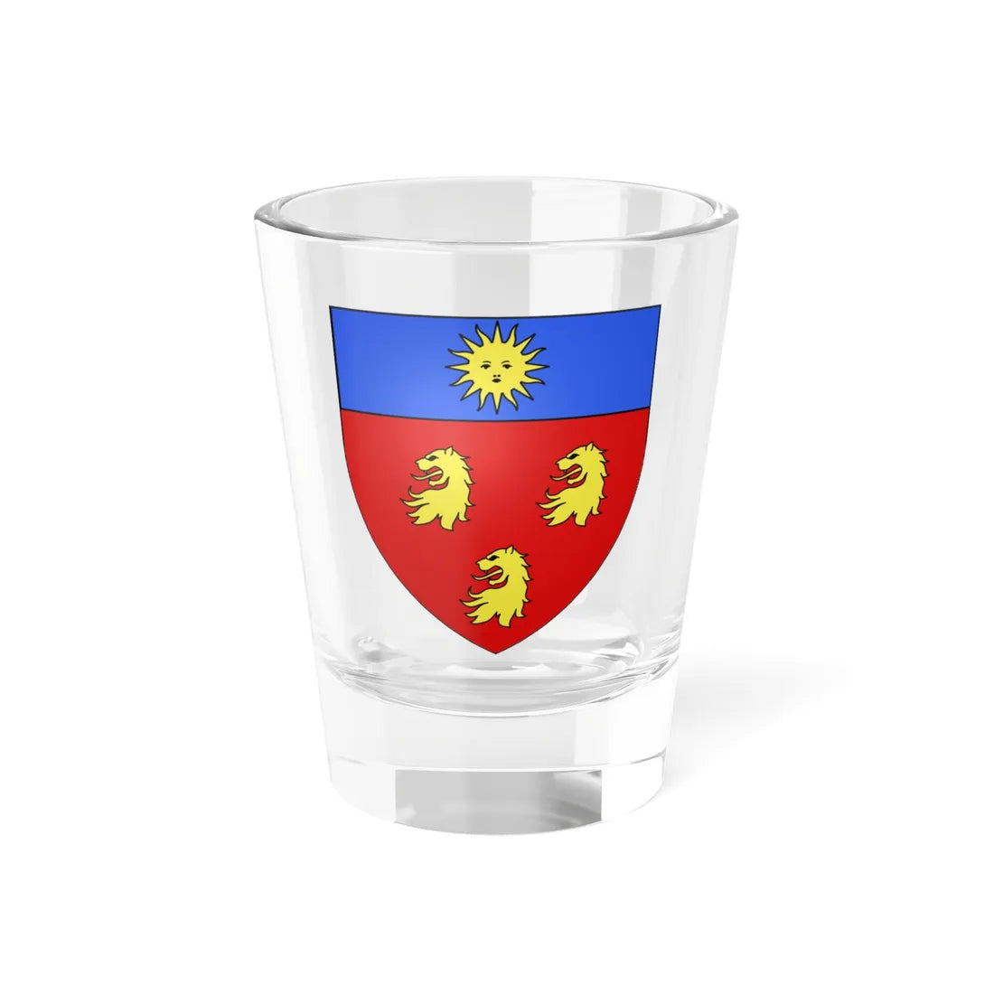 Blason ailhaud (France) (Coat of Arms) Shot Glass 1.5oz 1.5oz - Go Mug Yourself