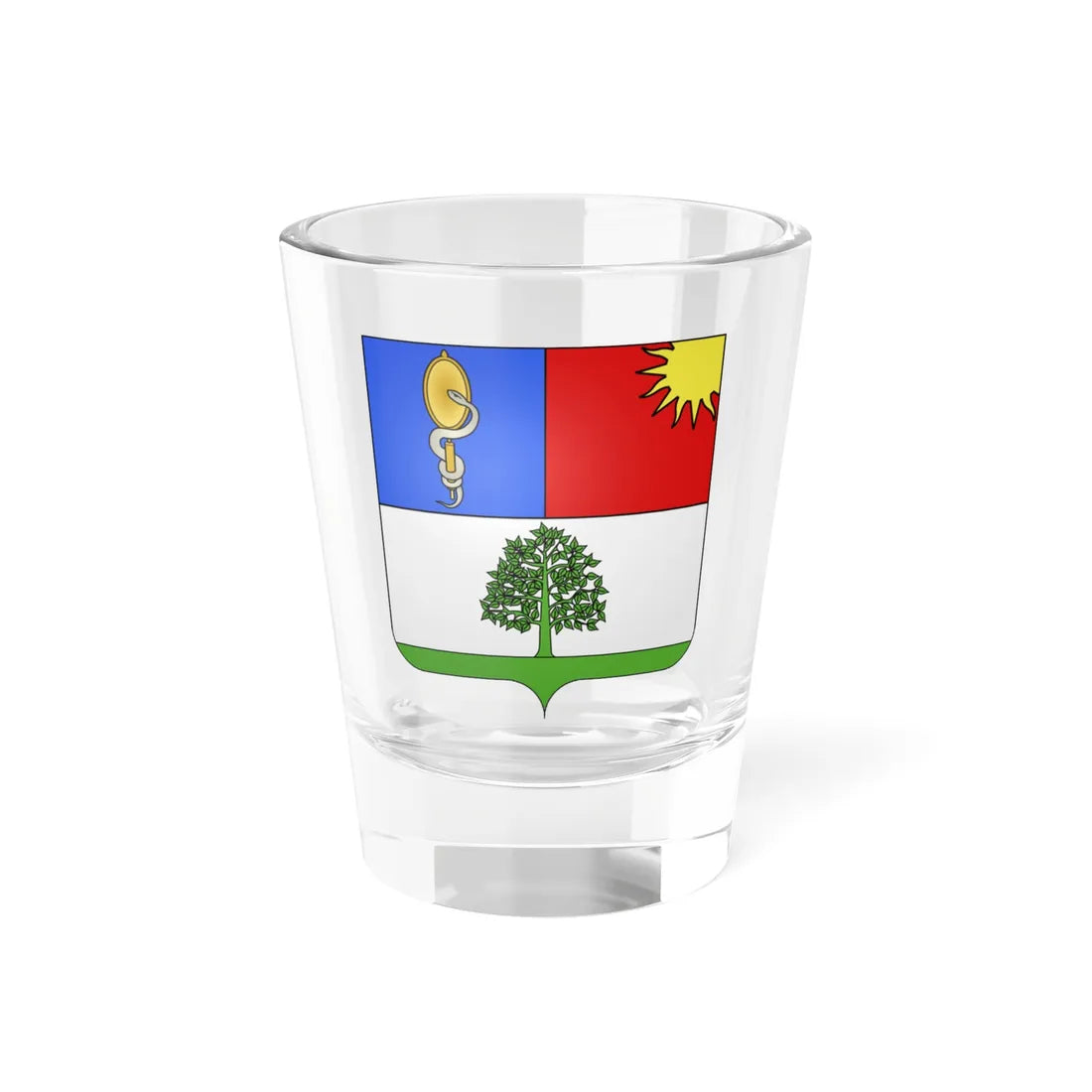 Blason André Joseph Abrial 1758-1820 (France) (Coat of Arms) Shot Glass 1.5oz 1.5oz - Go Mug Yourself