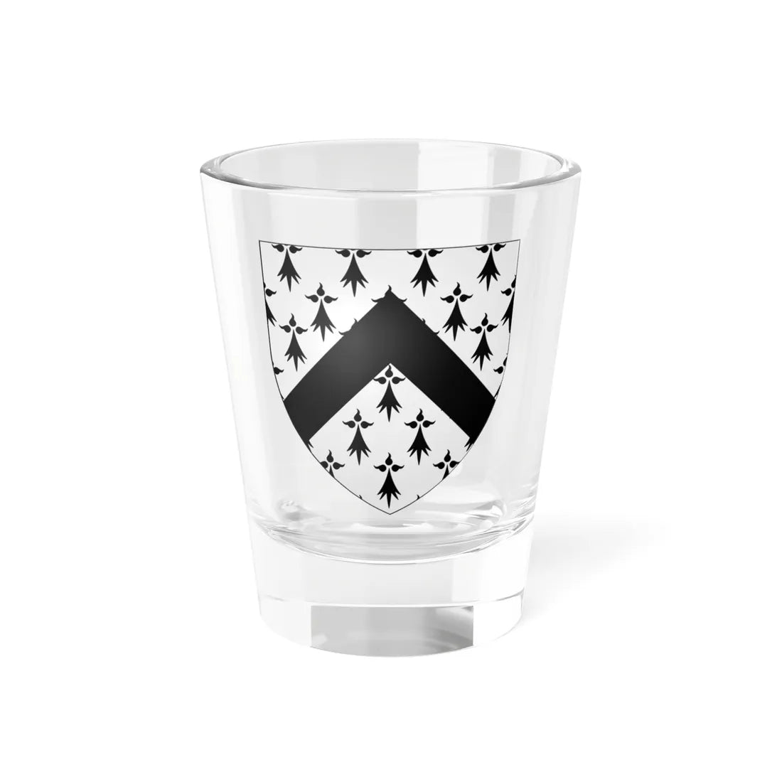 Blason Armbouts-Cappel 59 (France) (Coat of Arms) Shot Glass 1.5oz 1.5oz - Go Mug Yourself