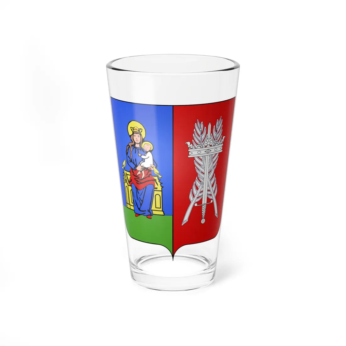 Blason Auderghem (Belgium) (Coat of Arms) Pint Glass 16oz 16oz - Go Mug Yourself