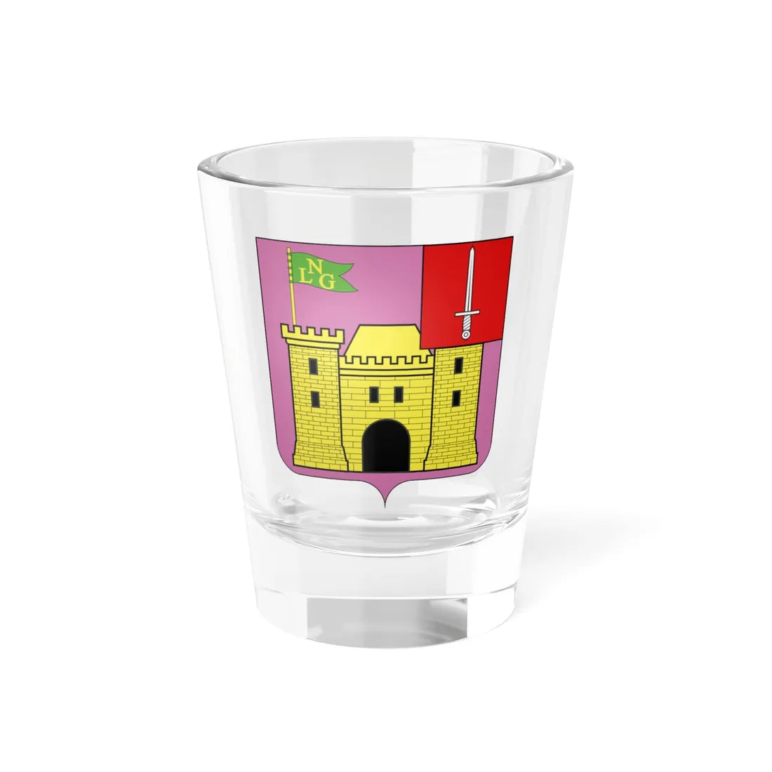 Blason Augustin Marie dAboville 1776-1843 (France) (Coat of Arms) Shot Glass 1.5oz 1.5oz - Go Mug Yourself