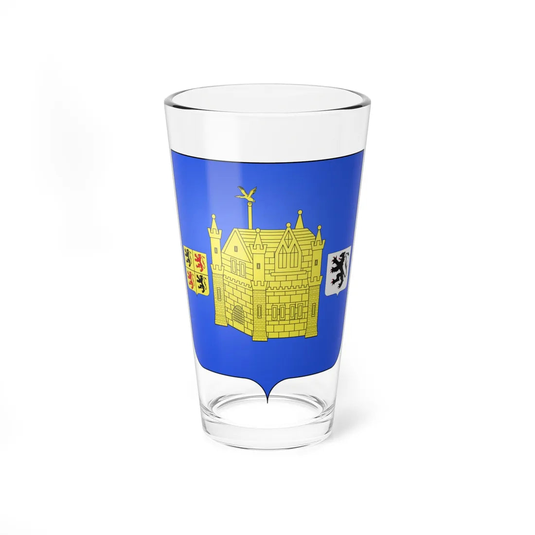 Blason binche moderne (Belgium) (Coat of Arms) Pint Glass 16oz - Go Mug Yourself