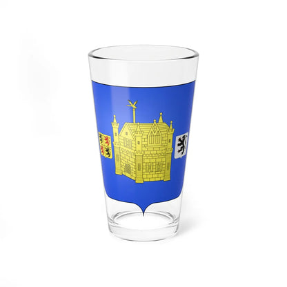 Blason binche moderne (Belgium) (Coat of Arms) Pint Glass 16oz - Go Mug Yourself