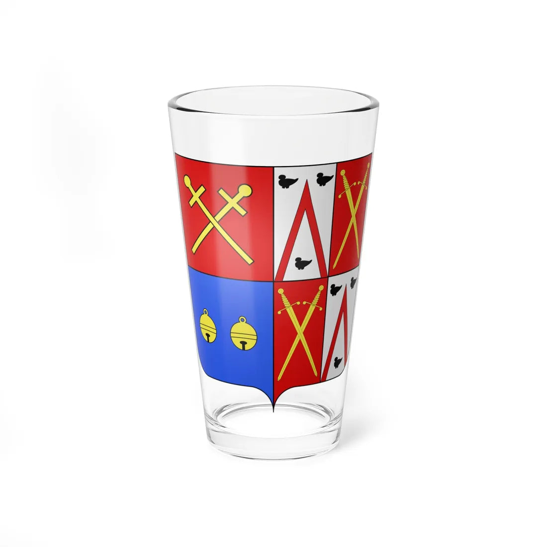 Blason Boechout (Belgium) (Coat of Arms) Pint Glass 16oz 16oz - Go Mug Yourself