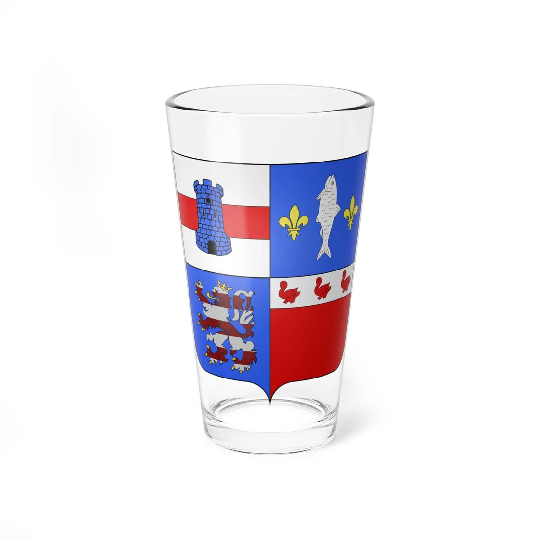 Blason Bornem (Belgium) (Coat of Arms) Pint Glass 16oz 16oz - Go Mug Yourself