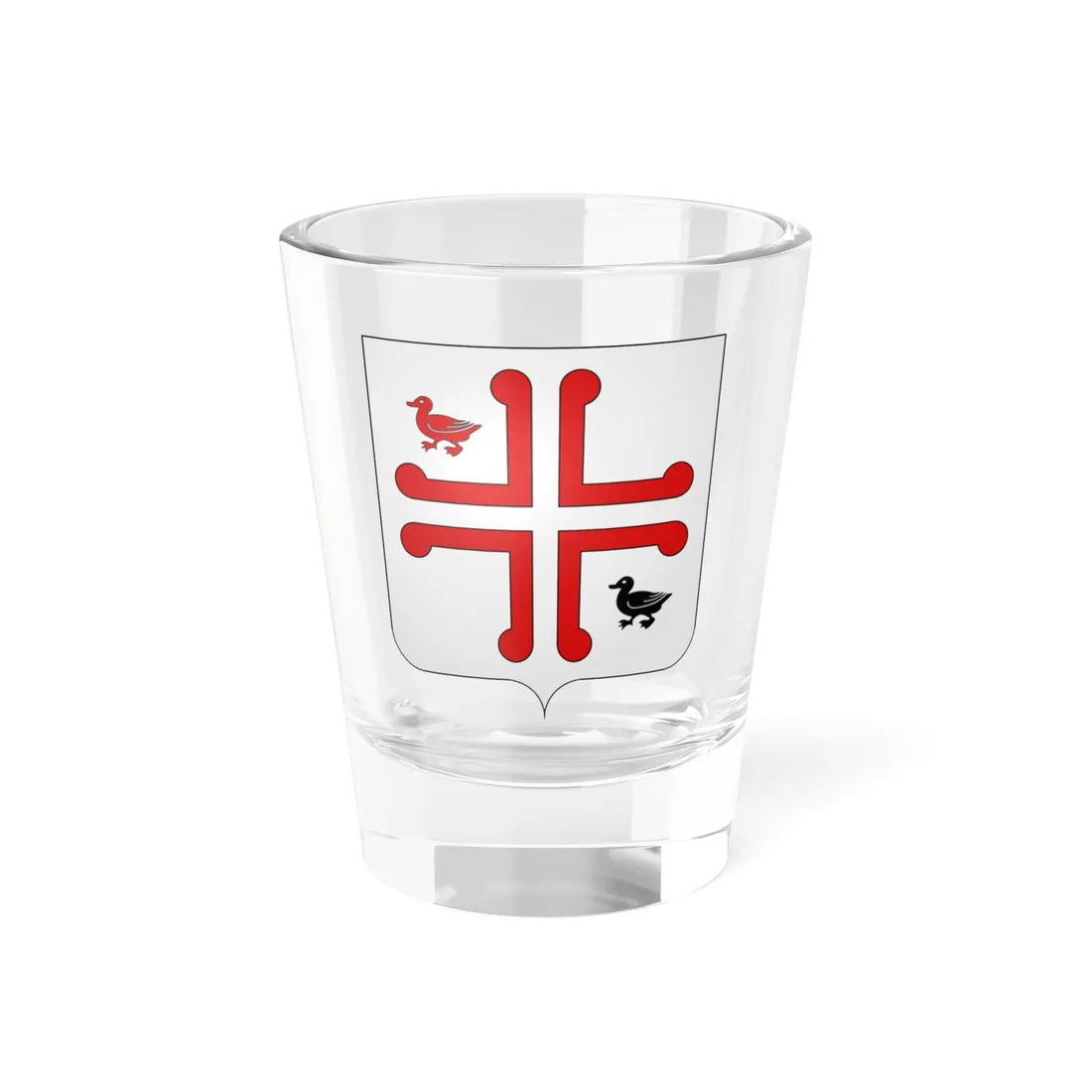 Blason Bredene (Belgium) (Coat of Arms) Shot Glass 1.5oz 1.5oz - Go Mug Yourself