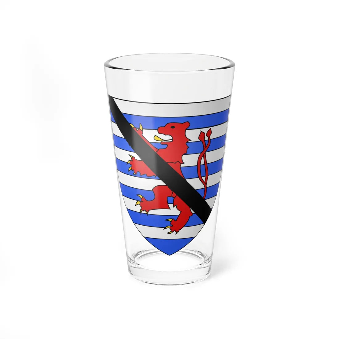 Blason Bâtard de Luxembourg fils de Wenceslas Ier selon Gelre (Luxembourg) (Coat of Arms) Pint Glass 16oz 16oz - Go Mug Yourself