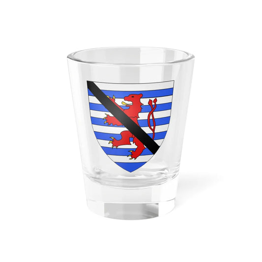 Blason Bâtard de Luxembourg fils de Wenceslas Ier selon Gelre (Luxembourg) (Coat of Arms) Shot Glass 1.5oz 1.5oz - Go Mug Yourself