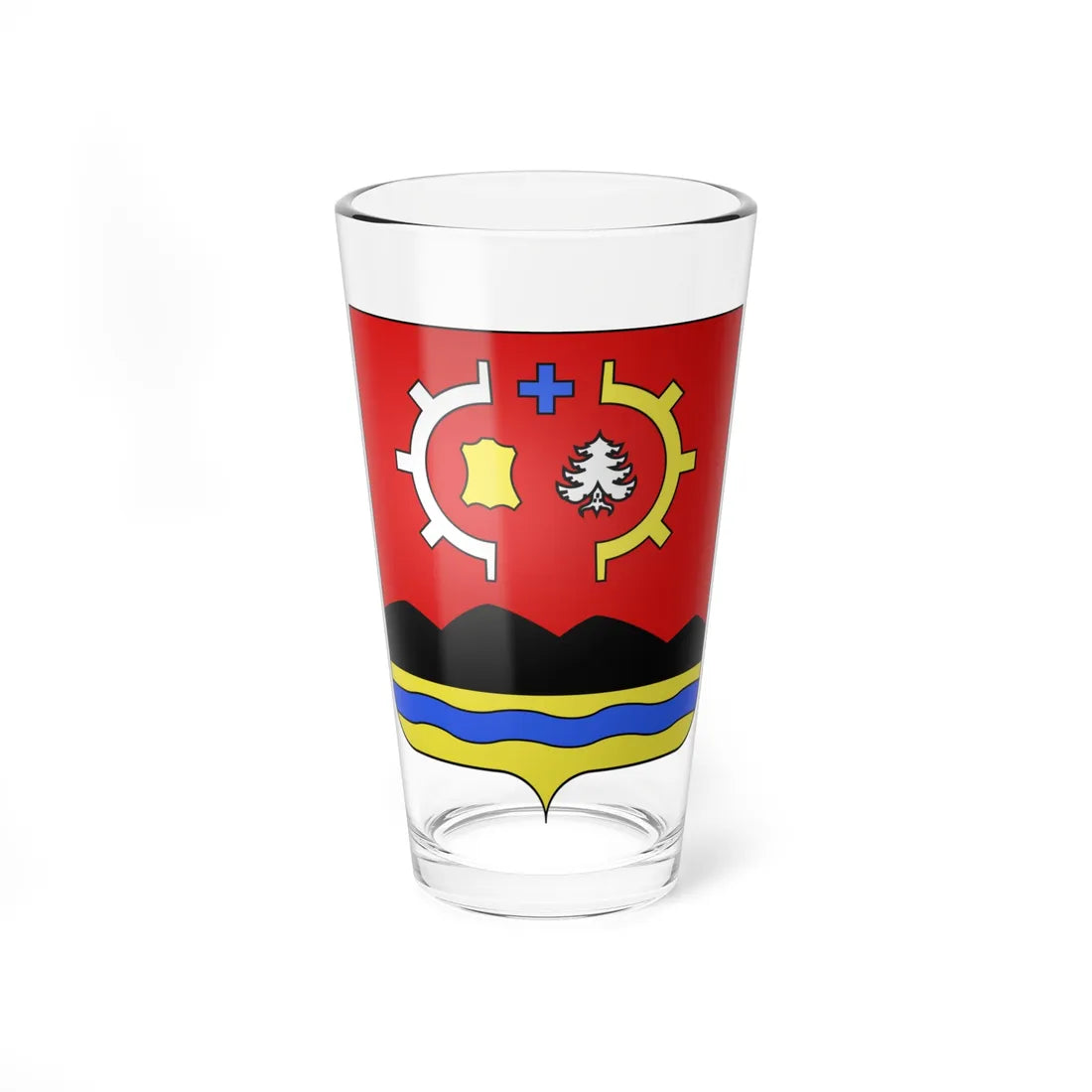 Blason ca ville Saint-Tite (Canada) (Coat of Arms) Pint Glass 16oz 16oz - Go Mug Yourself