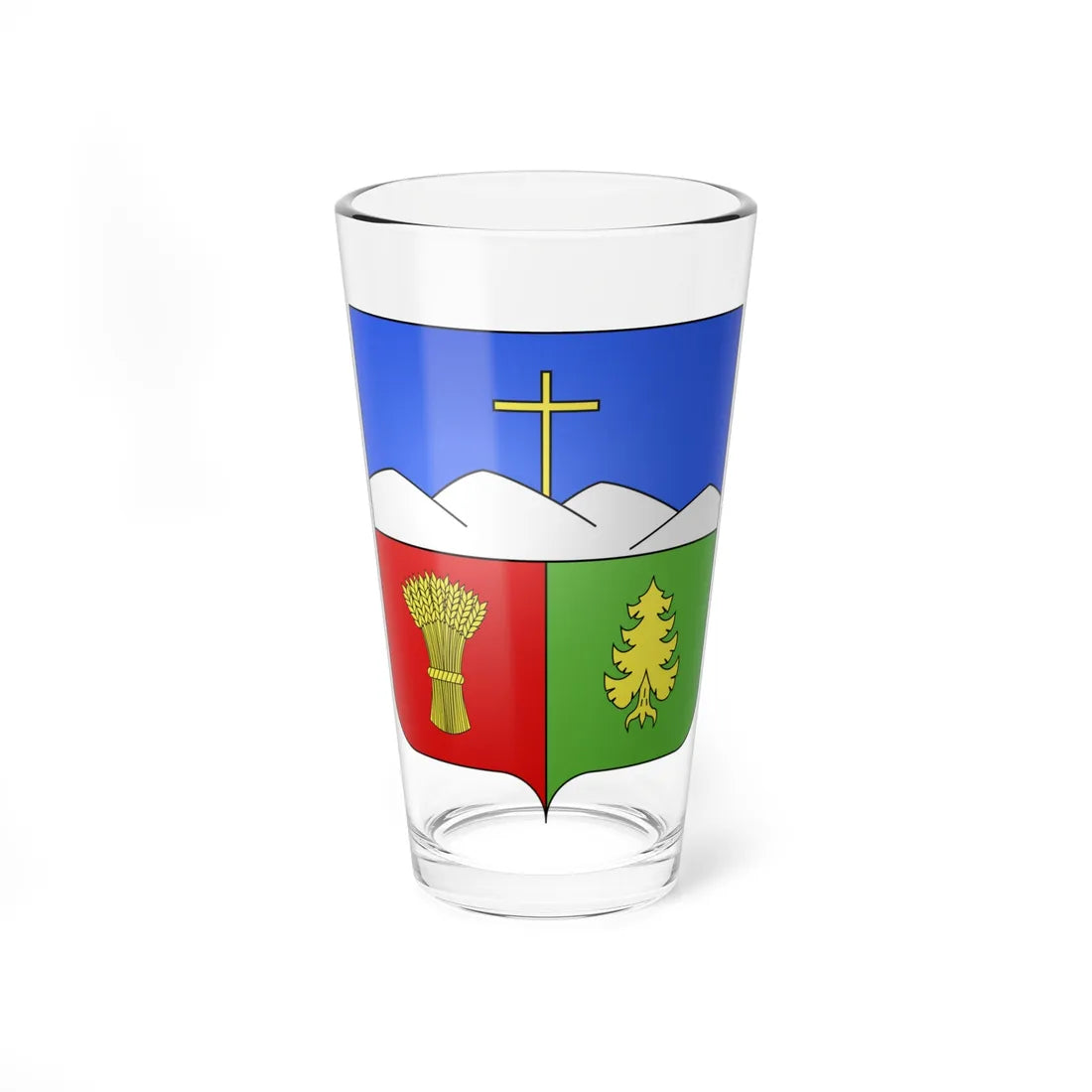 Blason ca ville Saint-Vianney (Canada) (Coat of Arms) Pint Glass 16oz 16oz - Go Mug Yourself