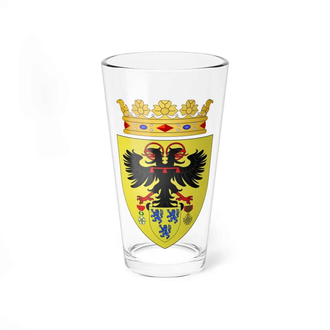 Blason cambrai traditionnel (France) (Coat of Arms) Pint Glass 16oz 16oz - Go Mug Yourself