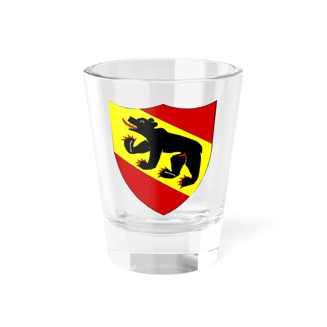 Blason-CH-Canton-Berne (Switzerland) (Coat of Arms) Shot Glass 1.5oz 1.5oz - Go Mug Yourself