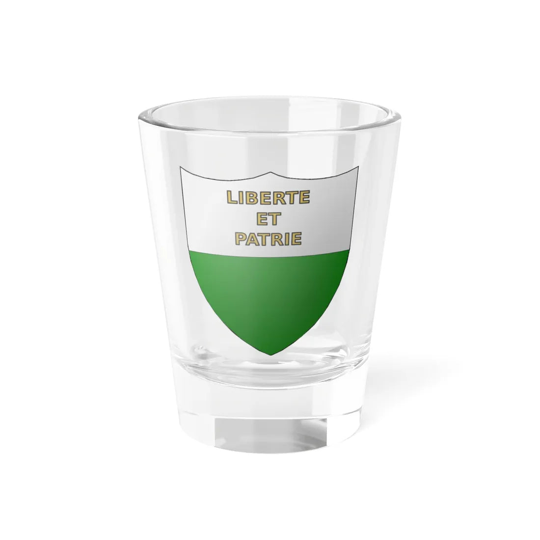 Blason-CH-Canton-Vaud (Switzerland) (Coat of Arms) Shot Glass 1.5oz 1.5oz - Go Mug Yourself