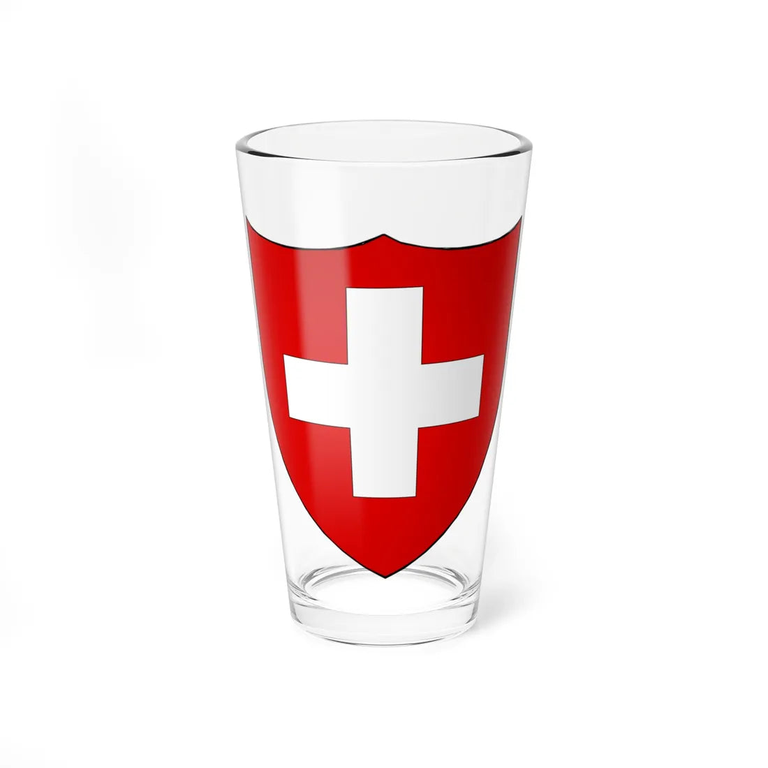 Blason-CH-ECU-SUISSE (Switzerland) (Coat of Arms) Pint Glass 16oz 16oz - Go Mug Yourself