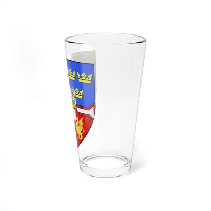 Blason Christian Ier de Oldenbourg 1425-1481 Roi de Suède de Danemark et de Norvège (Denmark) (Coat of Arms) Pint Glass 16oz - Go Mug Yourself