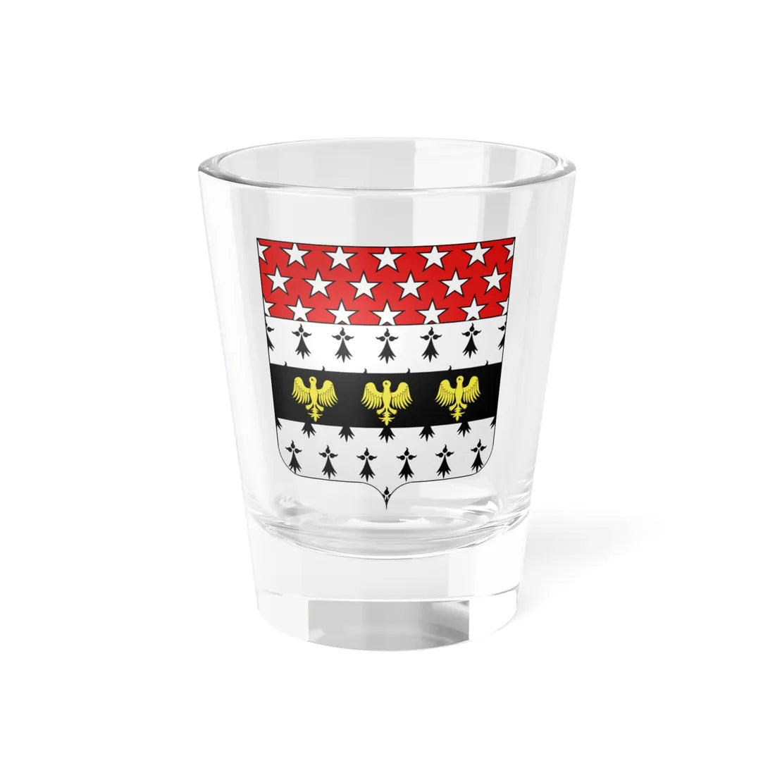 Blason Claude Ambroise Régnier 1746-1814 duc de Massa1 (France) (Coat of Arms) Shot Glass 1.5oz 1.5oz - Go Mug Yourself