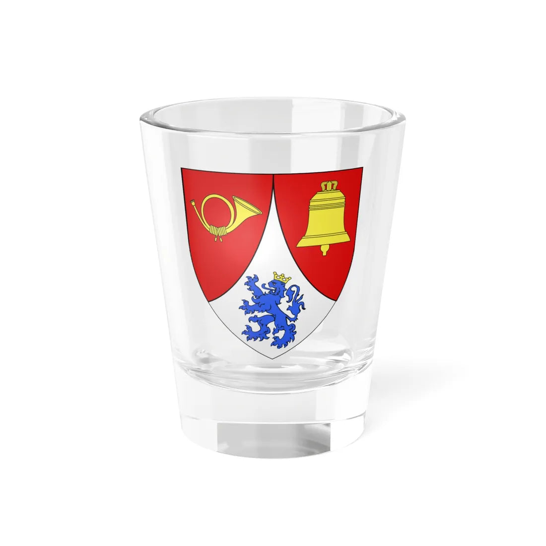 Blason commune de Tellin Belgique (Belgium) (Coat of Arms) Shot Glass 1.5oz 1.5oz - Go Mug Yourself