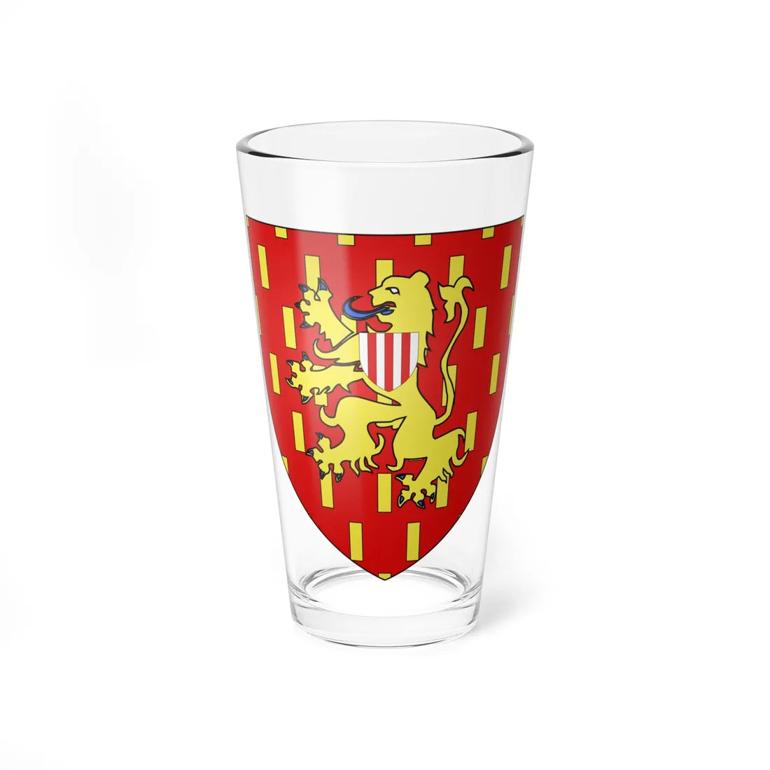 Blason Costin de Halmale selon Gelre (Belgium) (Coat of Arms) Pint Glass 16oz 16oz - Go Mug Yourself